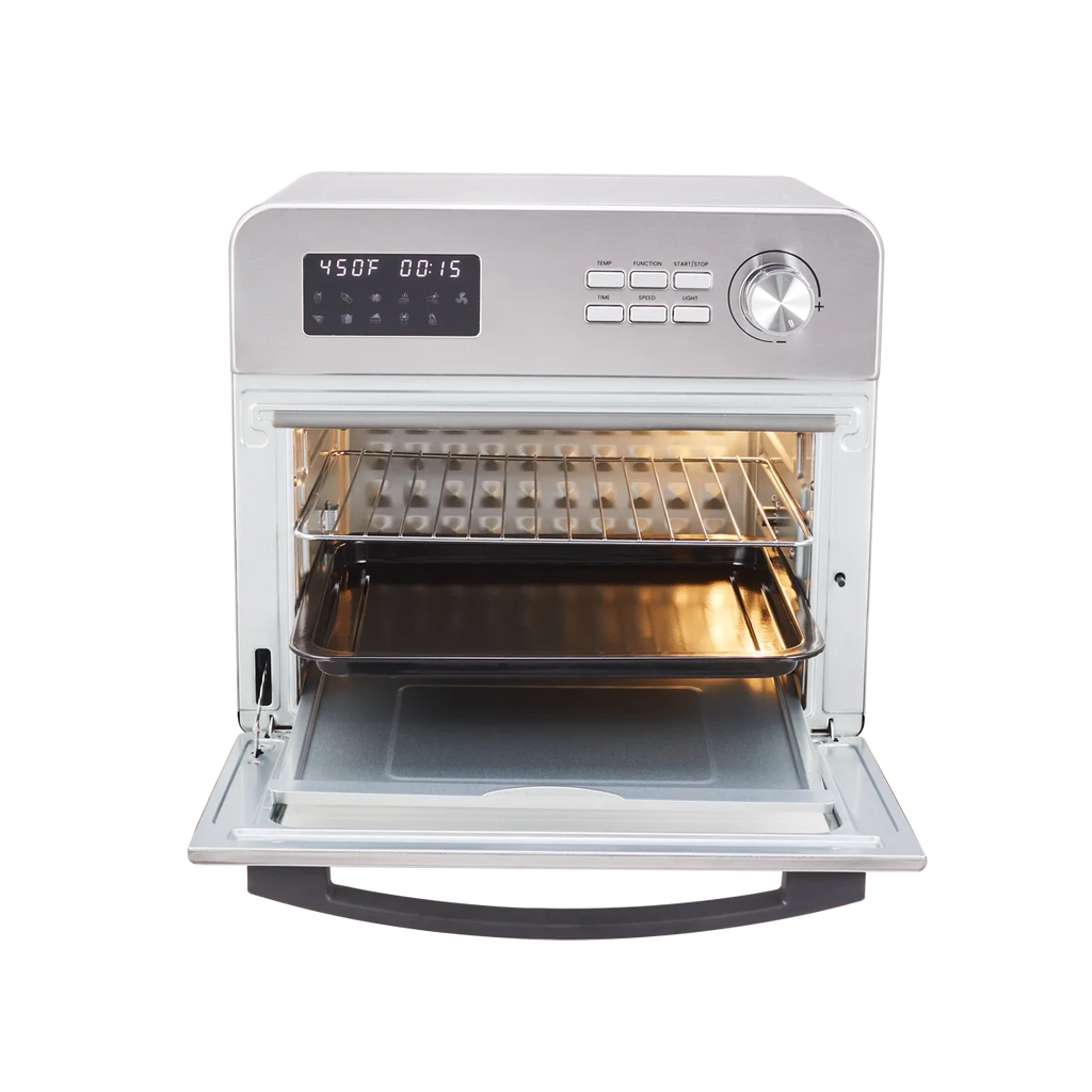 6-in-1 Air Fryer Toaster Oven, 24 Quart LCD Countertop Convection Airfryer with Rotisserie and Dehydrator R213