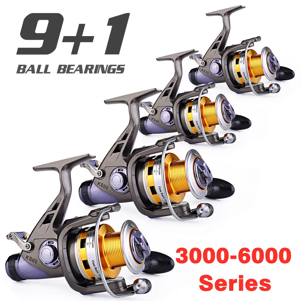 Carp Fishing Reel 9+1 Stainless Steel BB Bait Feeder Spinning Reel S87135