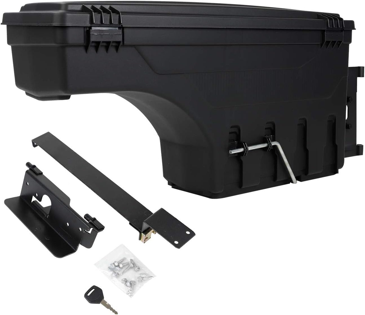 Truck Bed Wheel Well Storage Case Tool Box Black Lockable Storage Box Unit One Pair C248584