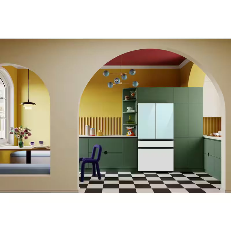 Morning Blue Glass Top Panel for 4-Door French Door Refrigerator R3669