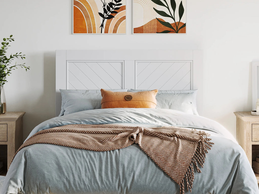 White Solid Wood Platform Bed with Twin XL Trundle T917746