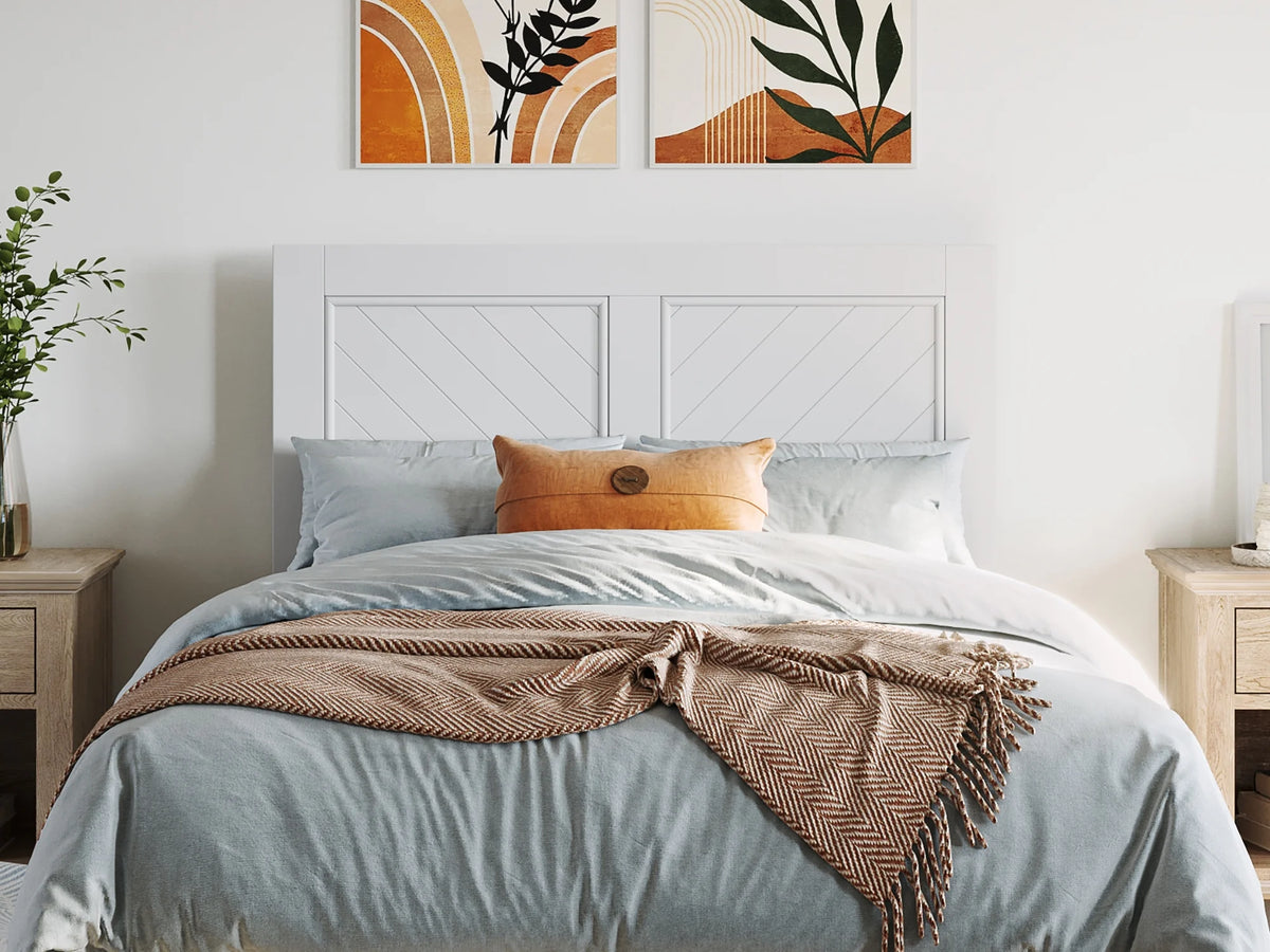 White Solid Wood Platform Bed with Twin XL Trundle T917746