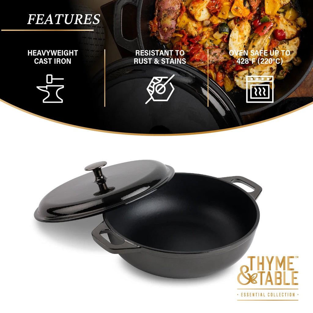 5.2 QT Enameled Cast Iron Braiser E661