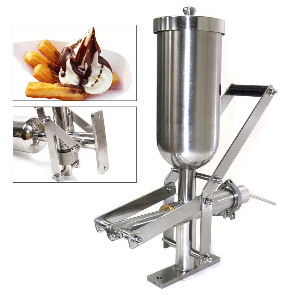 5L Manual Stainless Steel Fruit Donut Machine Filler Maker R7034