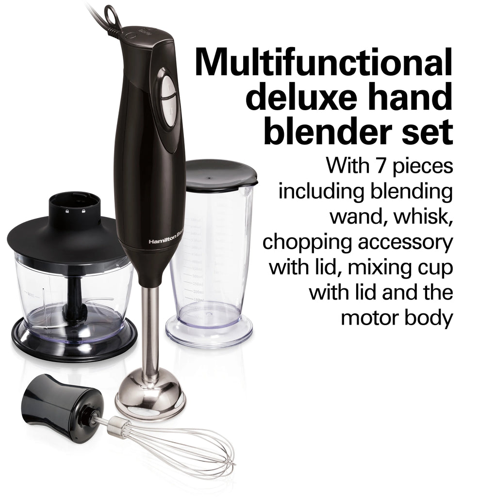 7 Piece Hand Blender Set, Black N8679