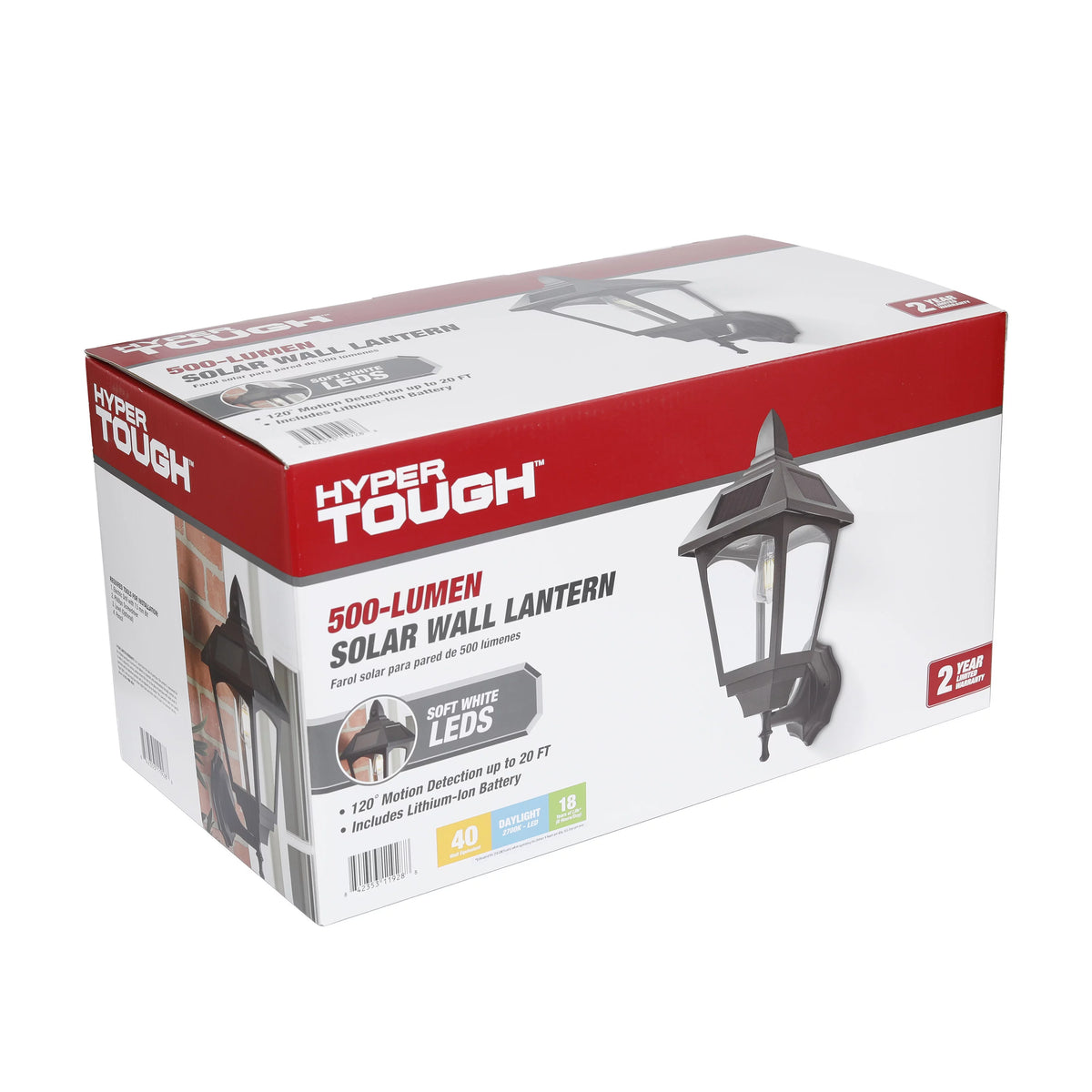 Motion Sensor Solar Wall Lantern with Filament Bulb, Black R254