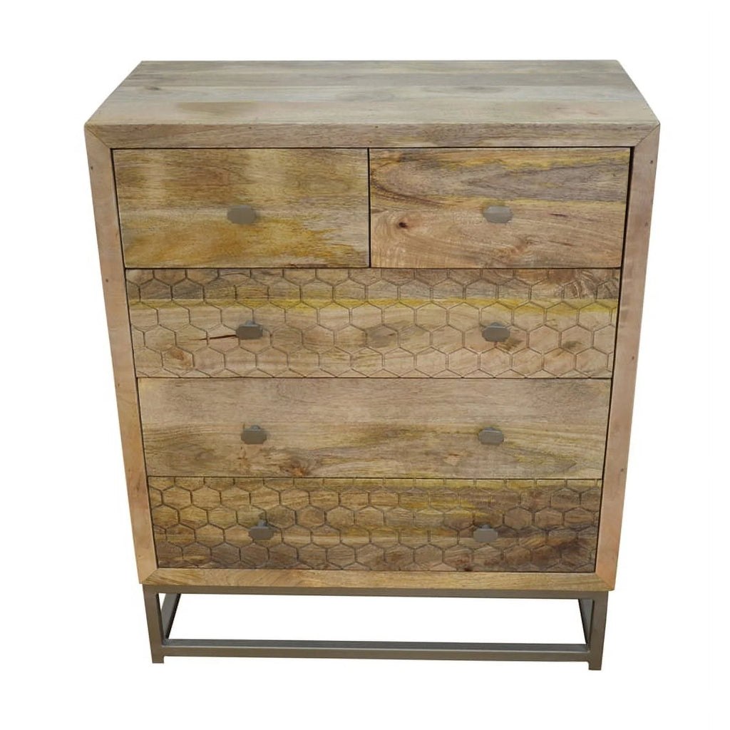 5 Drawer Solid Wood Dresser J58592