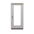 24 in. x 80 in. White Primed Fiberglass Prehung Front Door Z656