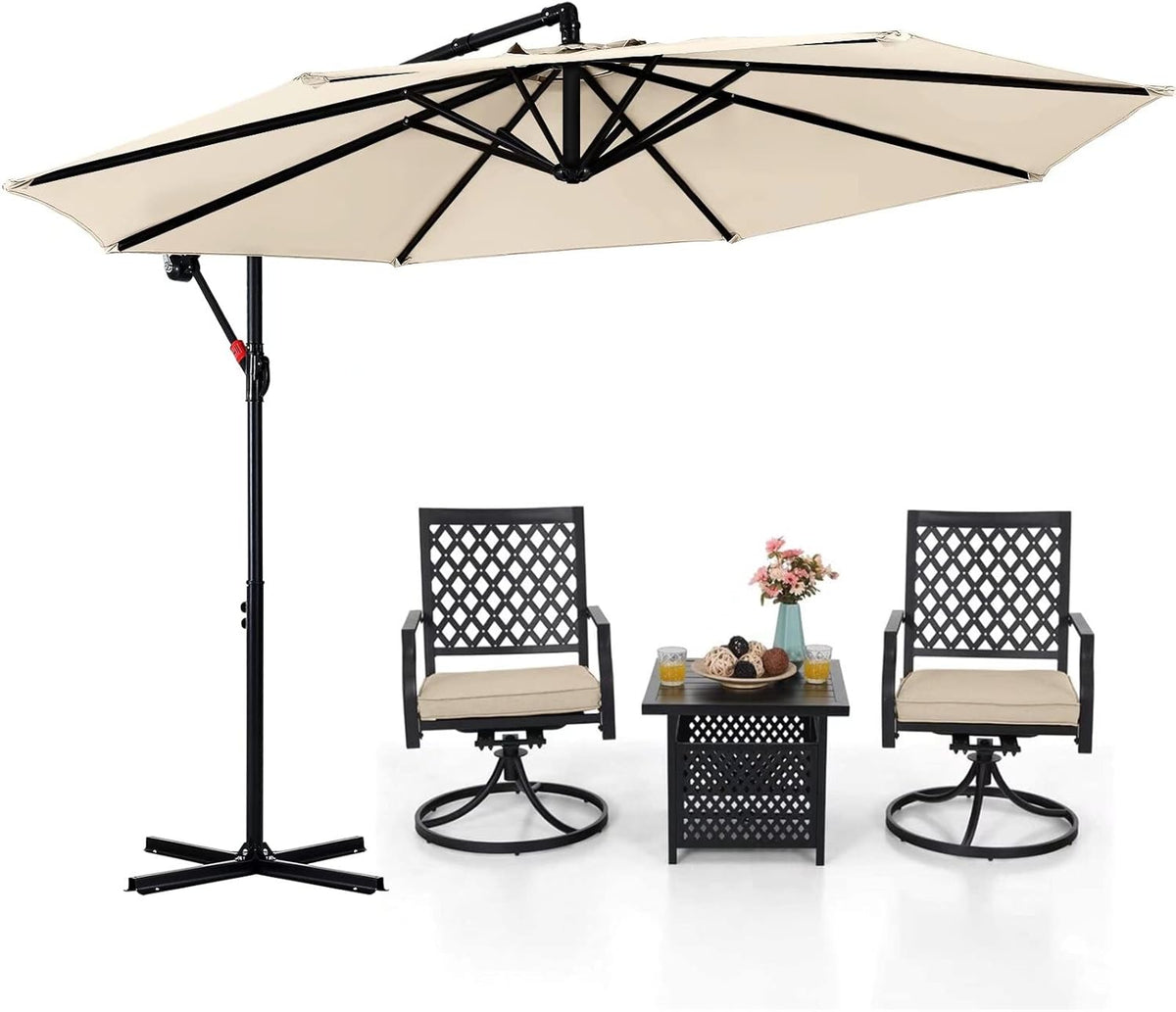 10FT Red Cantilever Patio Umbrella M705