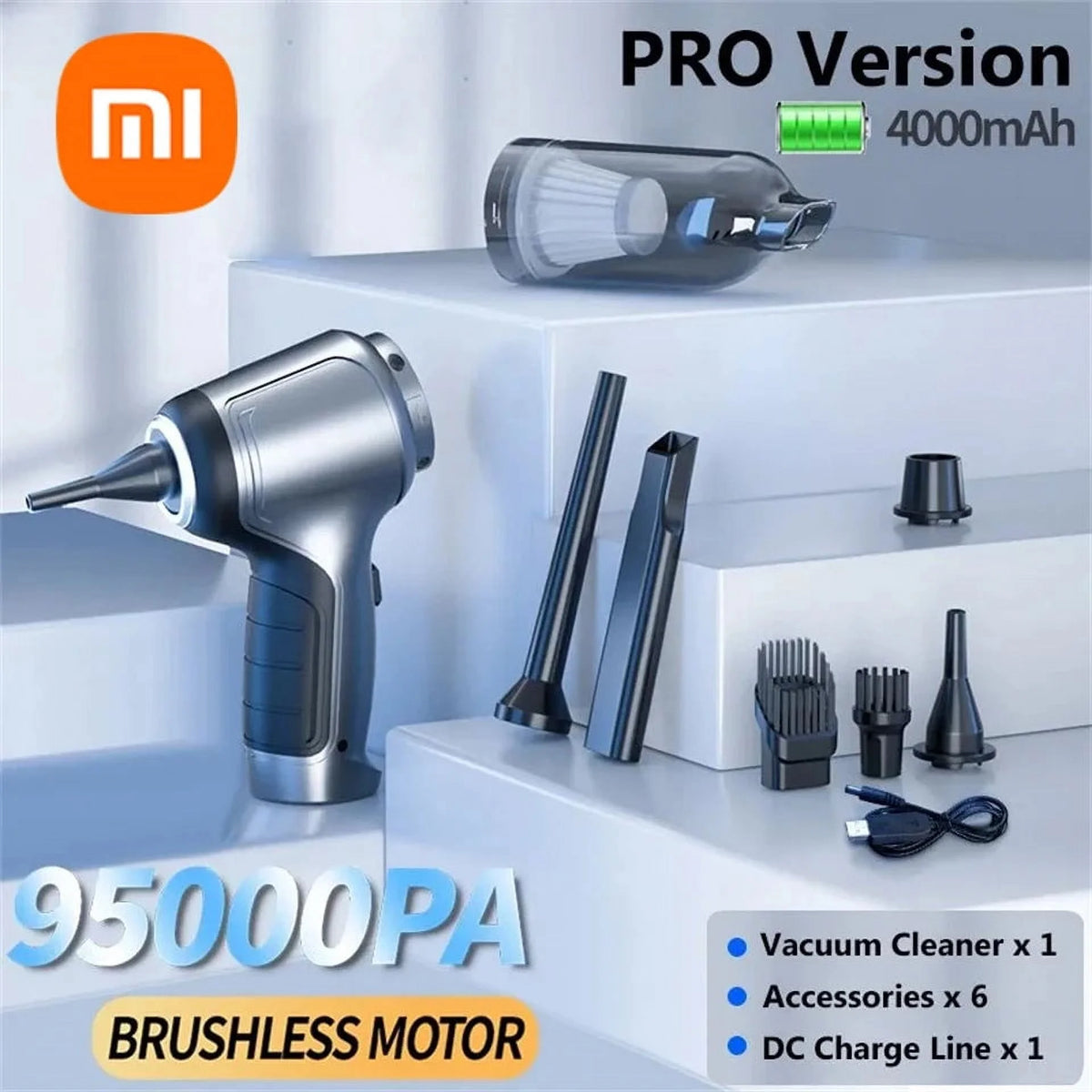Xiaomi 95000Pa 3 in 1 120W Car Wireless Vacuum Cleaner P363