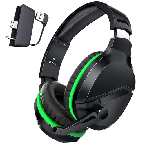 Wireless Gaming Headset with Noise Canceling Microphone, 50H Battery A7241