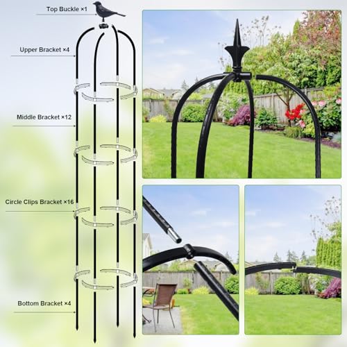 2 Pack 6ft Garden Obelisk Trellis for Climbing Plants Z1374