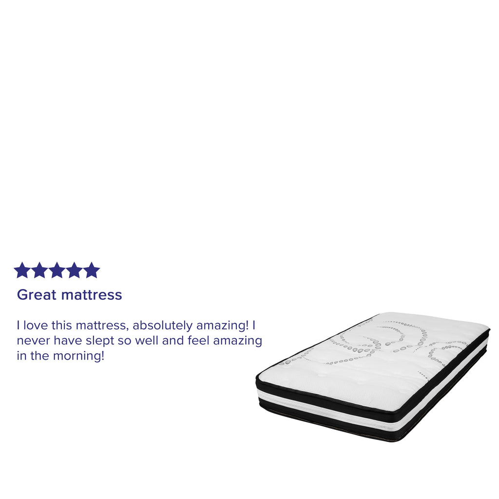 10" Hybrid Pocket Spring Memory Foam Mattress, Twin Y9201