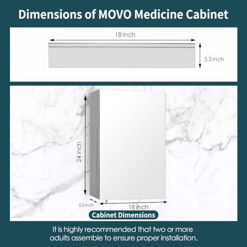 18 inch x 24 inch Frameless Mirror Medicine Cabinet Q5309