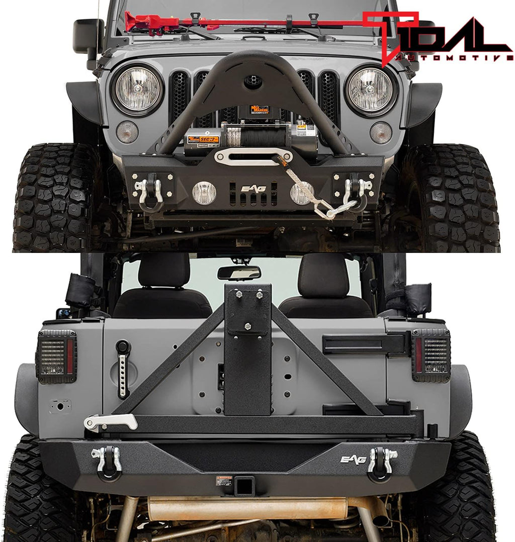 Front and Rear Bumper with Tire Carrier H100
