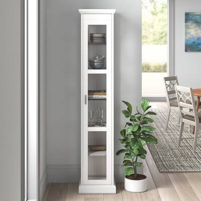 White Tall Curio Cabinet H773