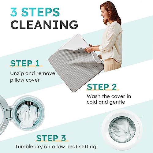 8 inch Cooling Memory Foam Wedge Pillow B593