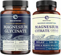 Magnesium Glycinate 400mg & Magnesium Citrate 500 MG Non-GMO Magnesium Complex T2725