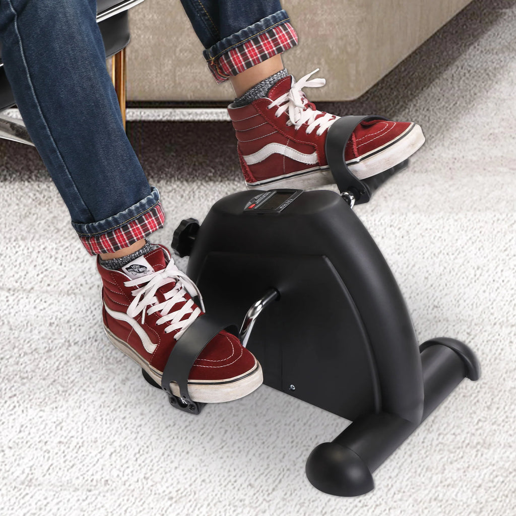 Mini Under Desk Pedal Exercise Bike with LCD Display, Black Z5306