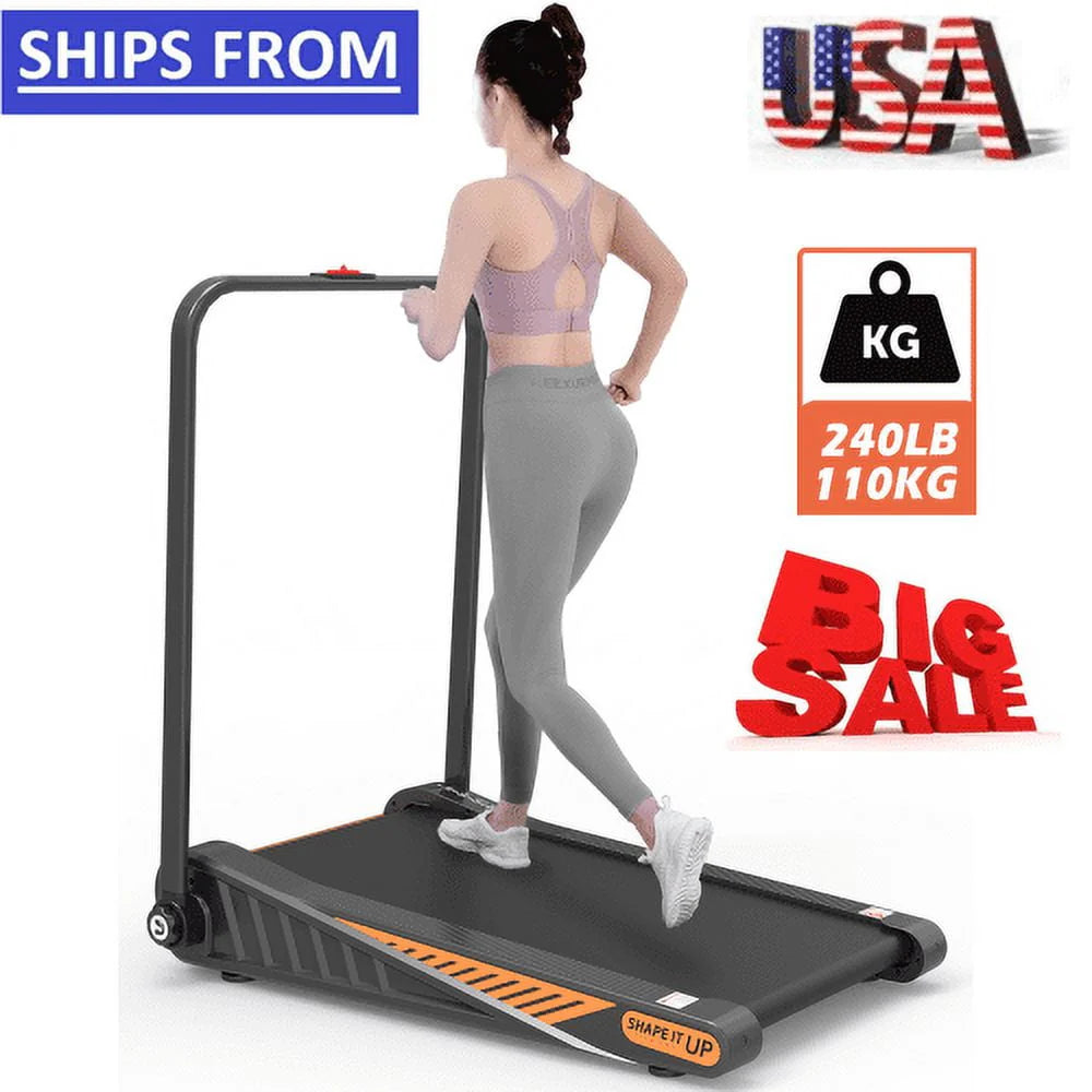 2 in 1 Folding Treadmill 2.5HP 15% Incline Under Desk Electric Treadmill I538