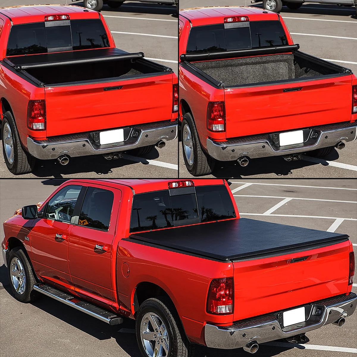Matte Black Soft Roll-up Tonneau Cover T20088