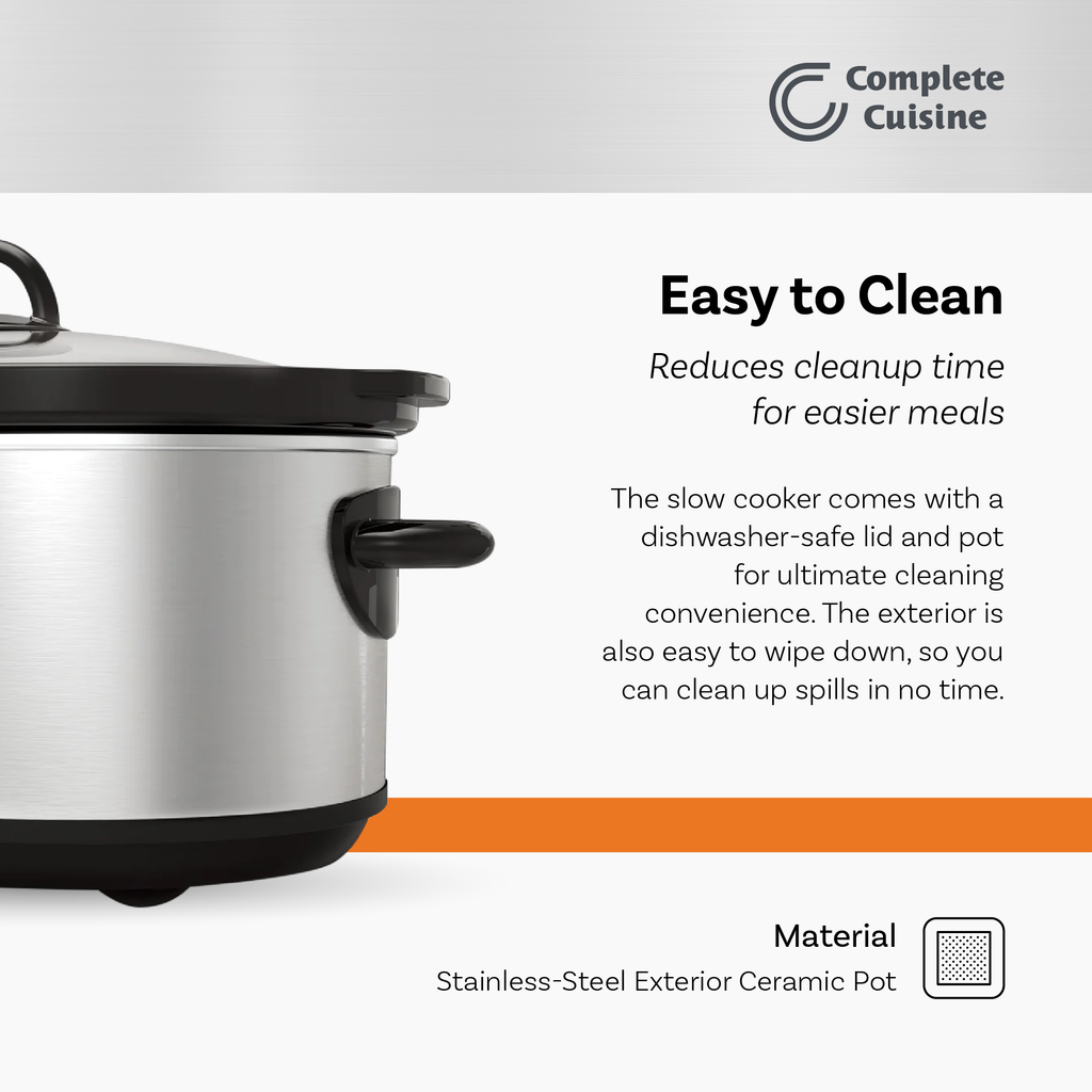 7-Quart Oval Stainless-Steel Slow Cooker S9984
