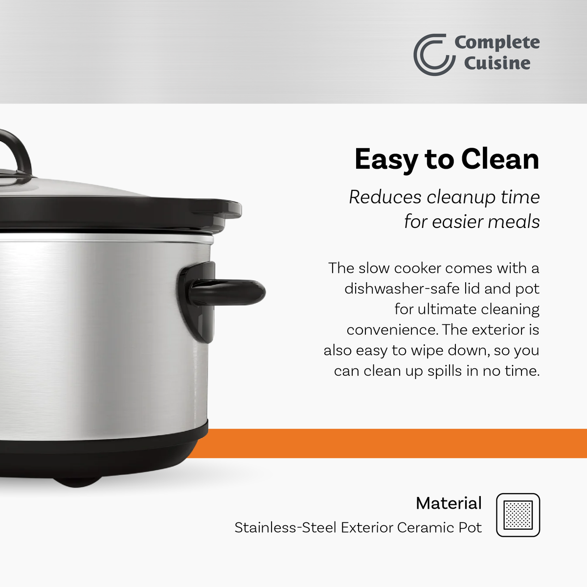 7-Quart Oval Stainless-Steel Slow Cooker S9984