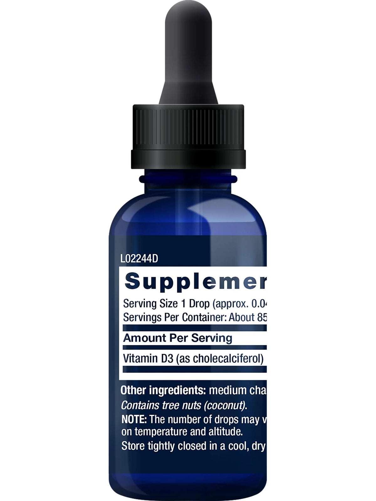Liquid Vitamin D3 50 mcg Gluten-Free Non-GMO 1 fl. Oz. Y8127