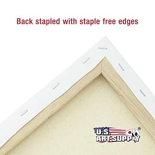 36 x 48 inch Stretched Canvas 12-Ounce Primed 3-Pack White Blank Heavy-Weight Gesso U245
