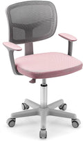 Kids Desk Chair with Adjustable Height, Lumbar Support, Mesh Seat (Pink) V81369