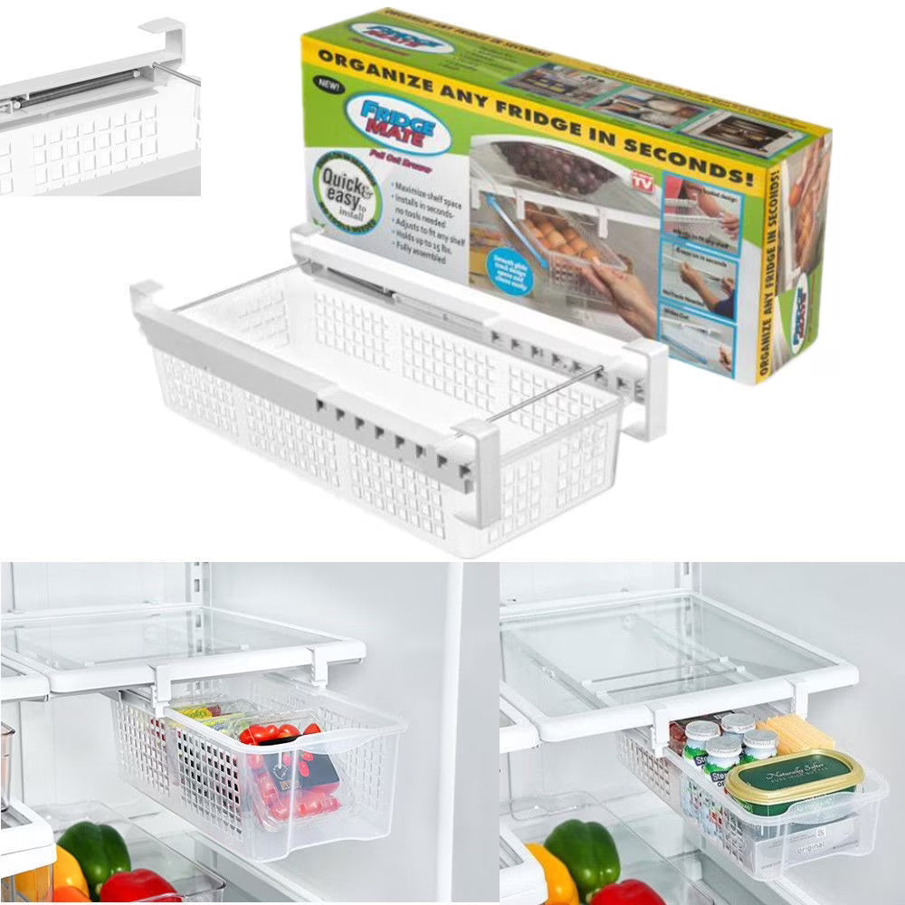 Refrigerator Pull Out Bin Food Storage Organizer Containers F782682