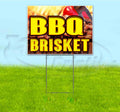 BBQ Brisket 18" x 24" Yard Sign with Metal Step Stake G89403