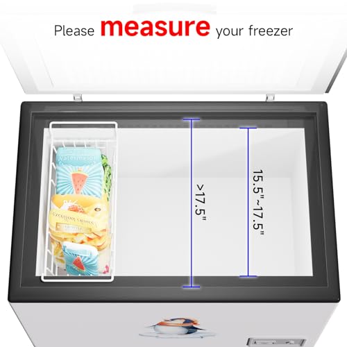2 Pack 17.5 Inch Freezer Storage Bins with Handles C50534