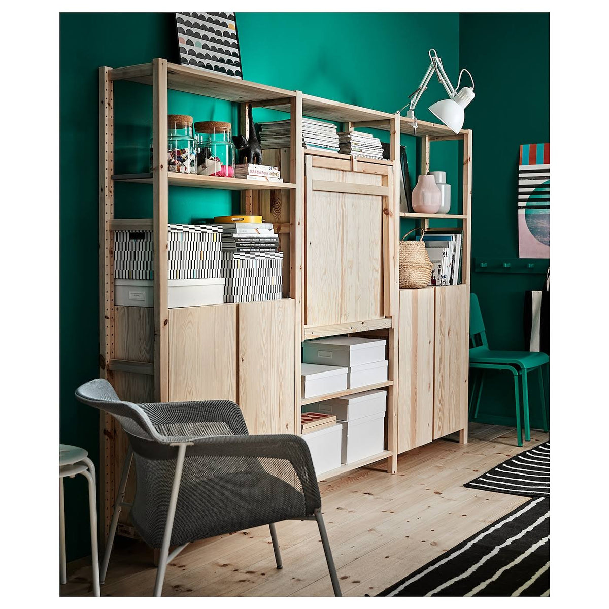 Ivar Cabinet, Pine, 32x12x33 K12915