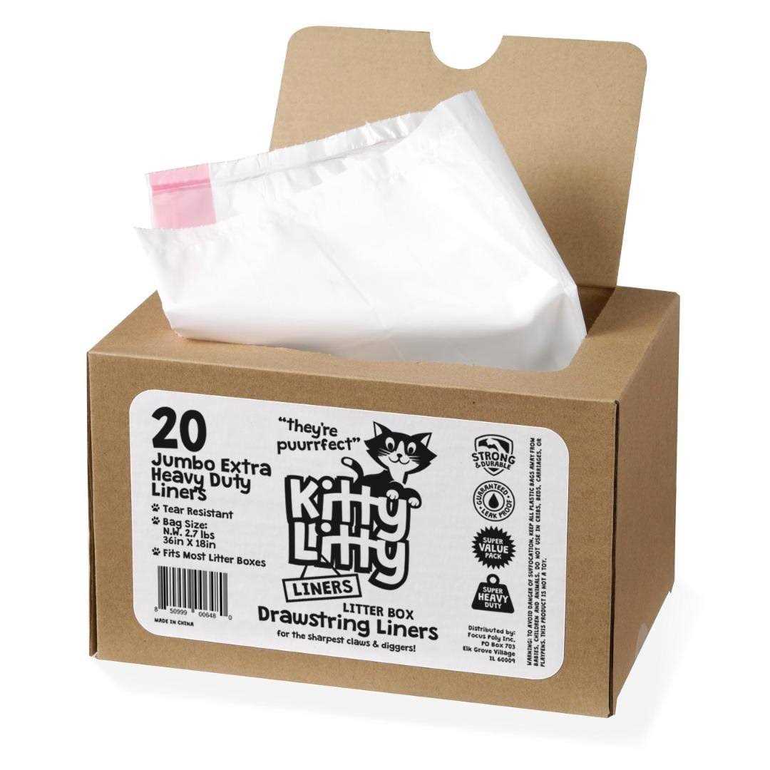 Heavy Duty Jumbo Cat Litter Box Liners 20 Count T961971
