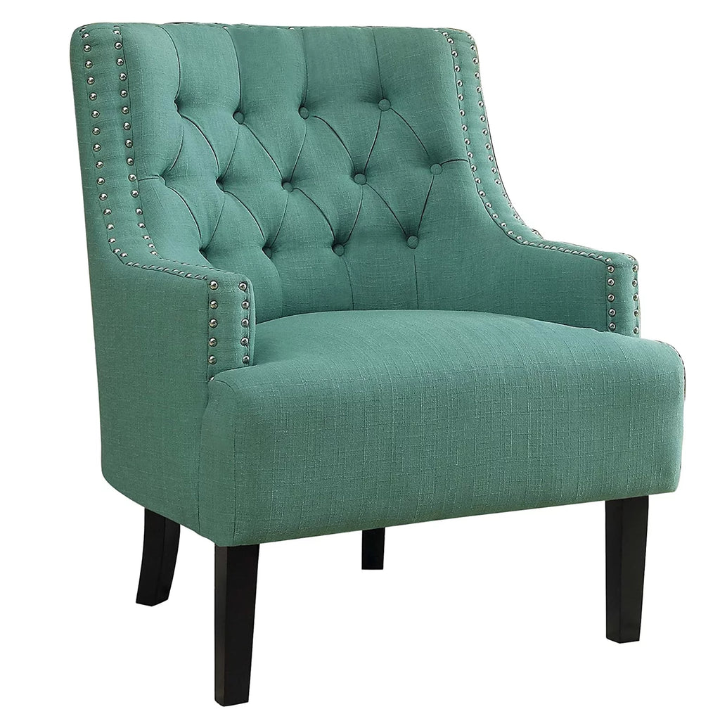 Teal Upholstered Tufted Accent Chair M7090