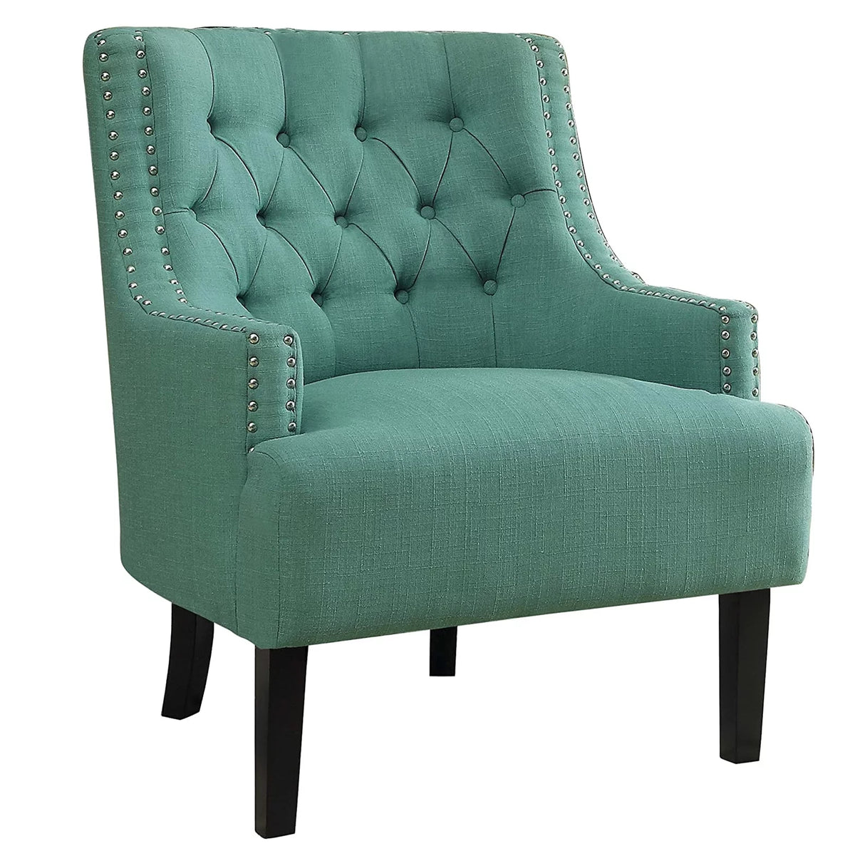 Teal Upholstered Tufted Accent Chair M7090