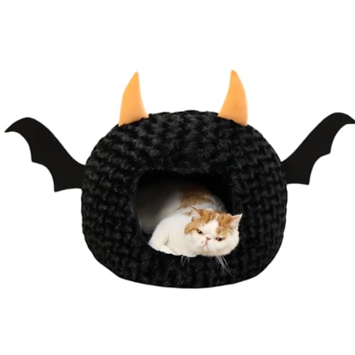 Halloween Cat Bed Warm Plush Removable Cushion H8072