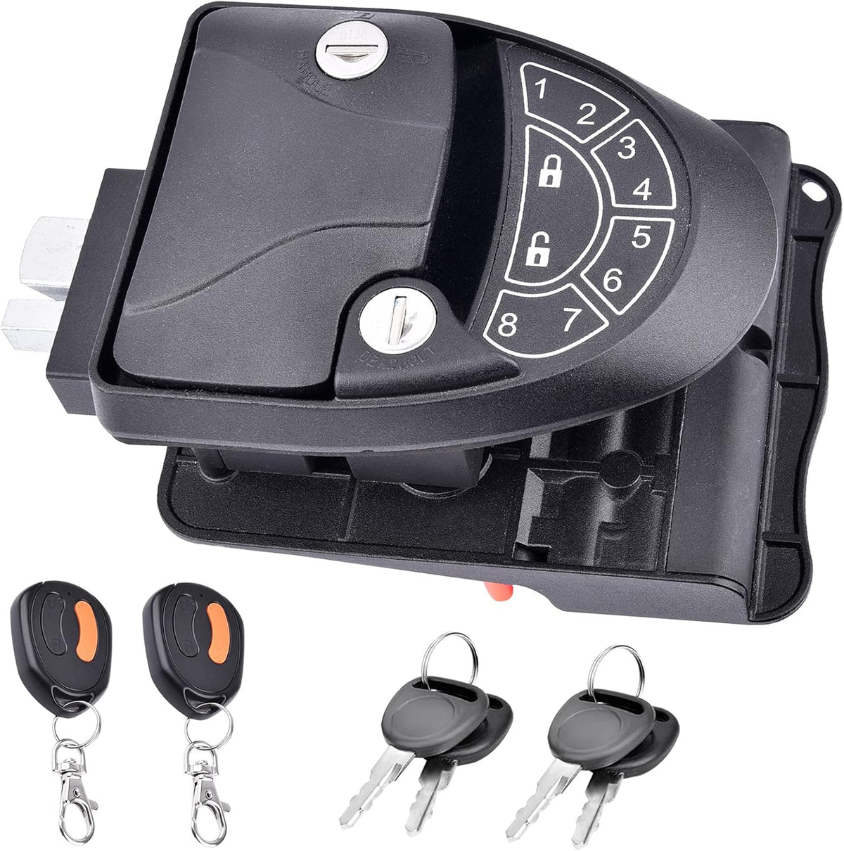 RV Keyless Entry Door Lock with Backlit Keypad and 2 Key Fobs, Pack of 2 U6874