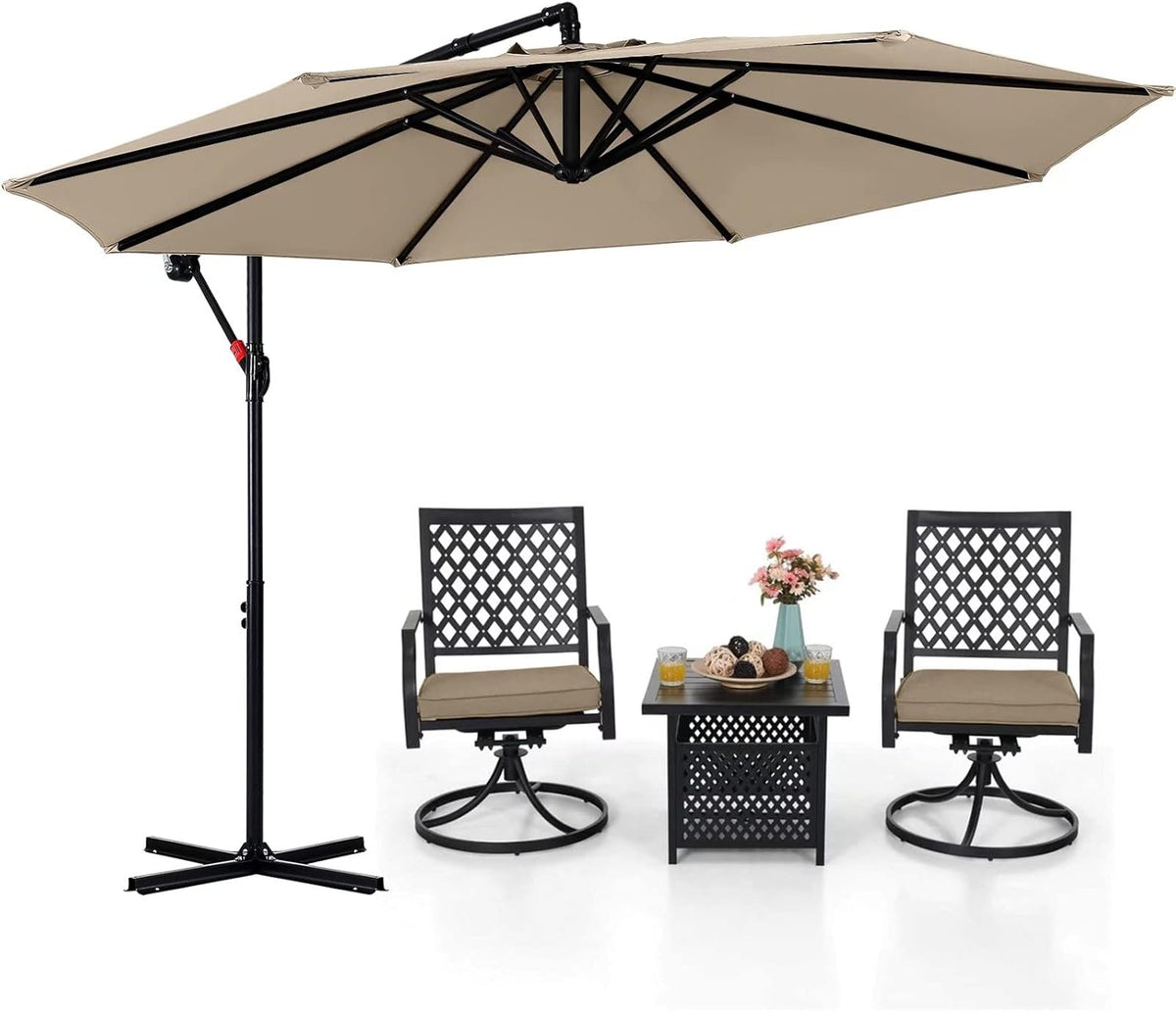 10FT Red Cantilever Patio Umbrella M705