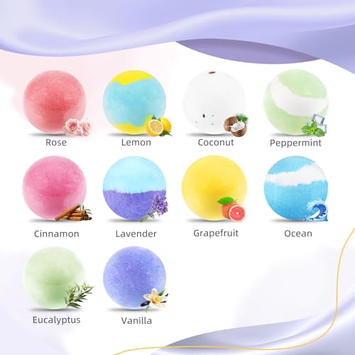 50 PCS Bath Bombs with 10 Scents T649
