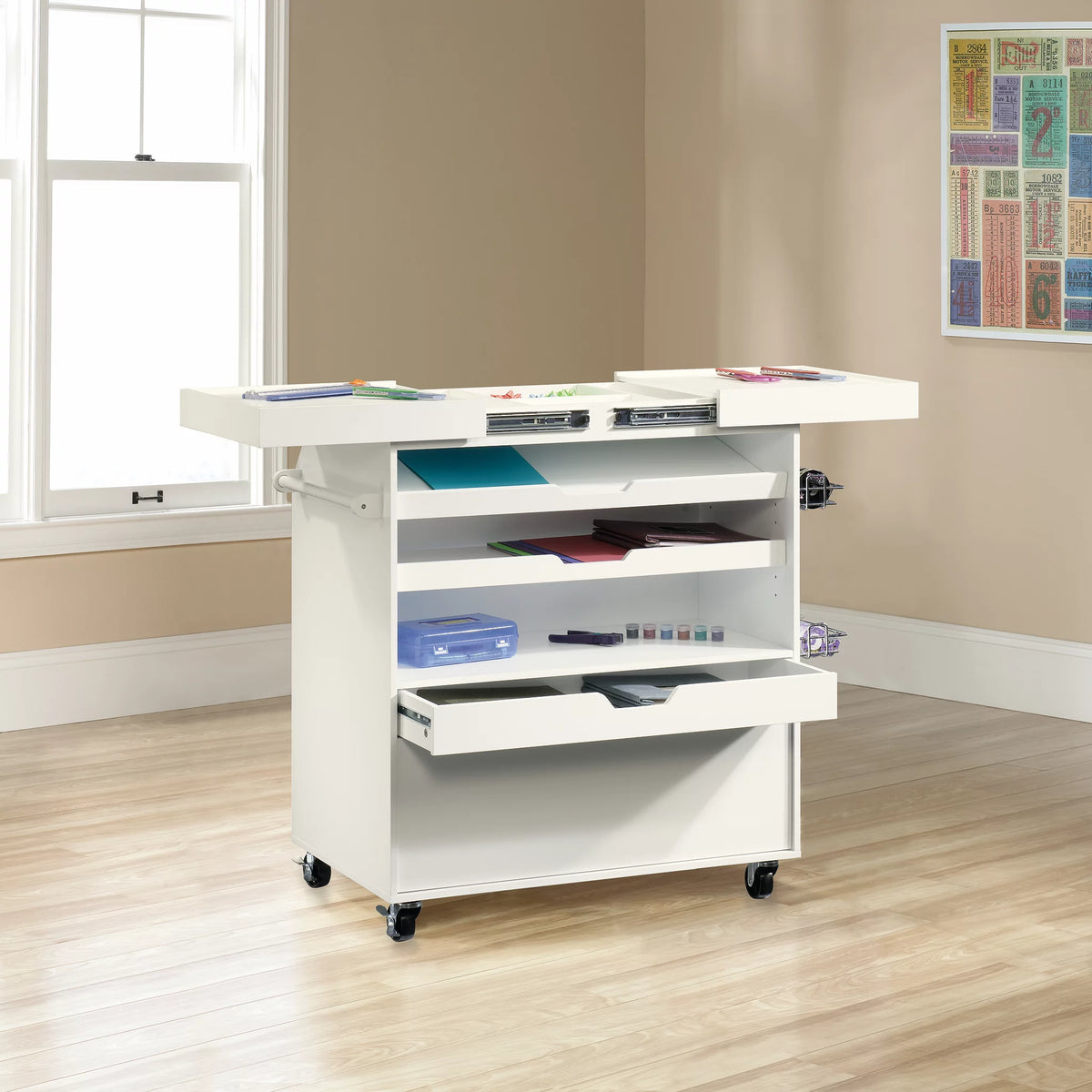 White Craft Storage Cart Q90299