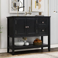 Navy Wood Console Table with 2 Drawers R79025