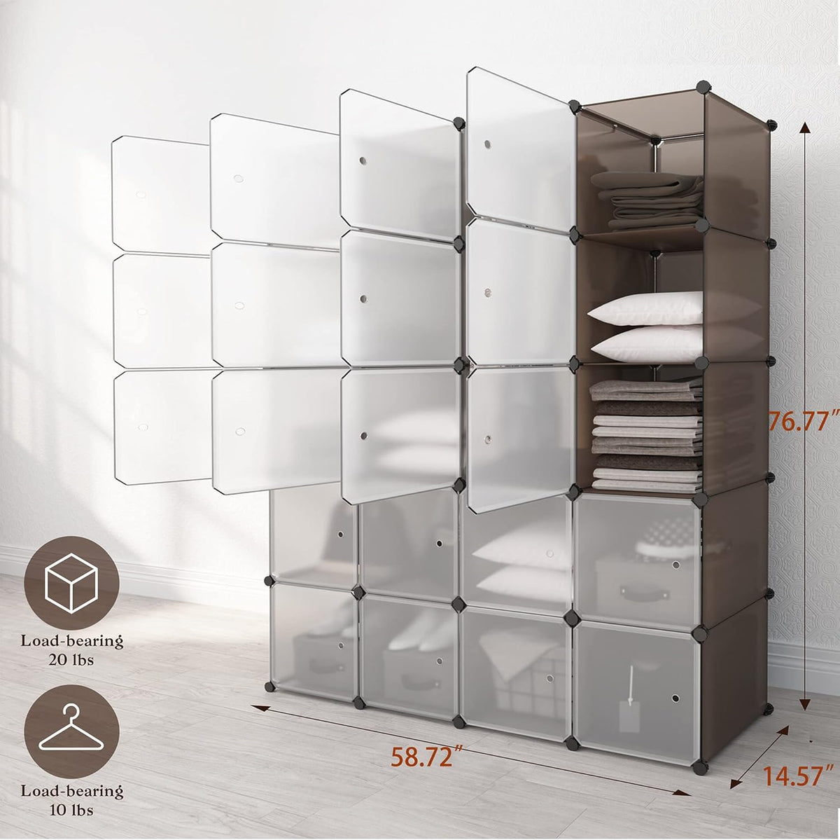 20 Cube Plastic Storage Organizer H6477