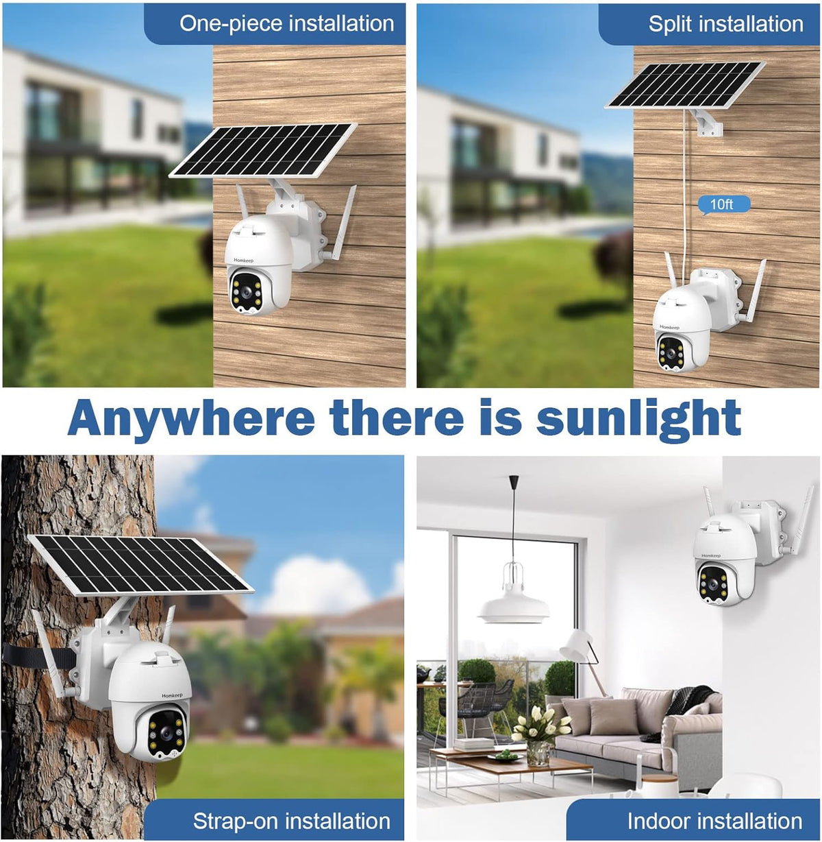 1080P Wireless WiFi Solar Security Camera with Night Vision W95238