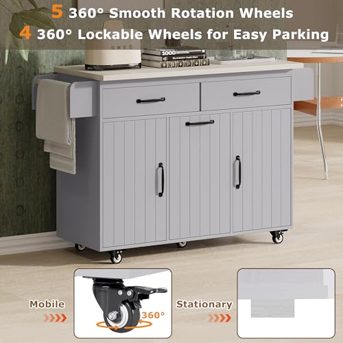 Black Farmhouse Kitchen Island with Power Outlet and Drop Leaf Q884226