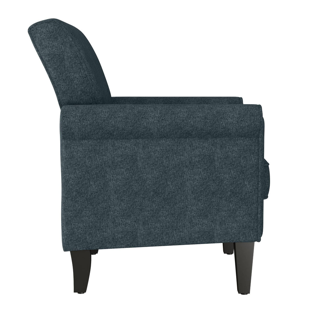 Blue Chenille Arm Chair X7828