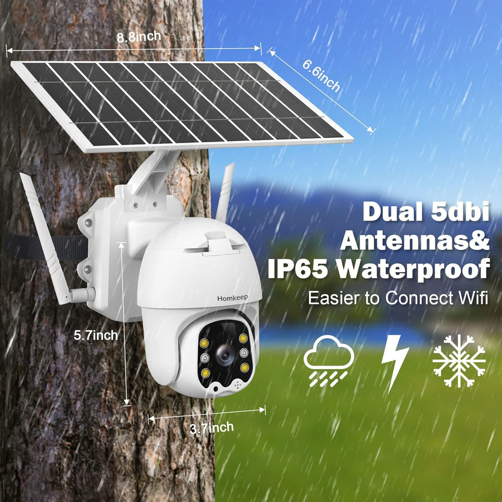 1080P Wireless WiFi Solar Security Camera with Night Vision W95238