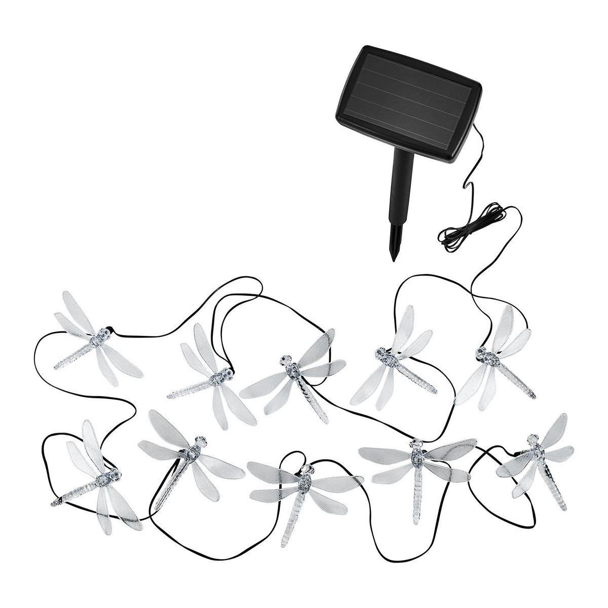 Solar Dragonfly LED String Lights 10-Piece I854