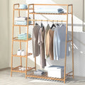 43.5" Rolling Garment Rack with Shoe Rack D37423